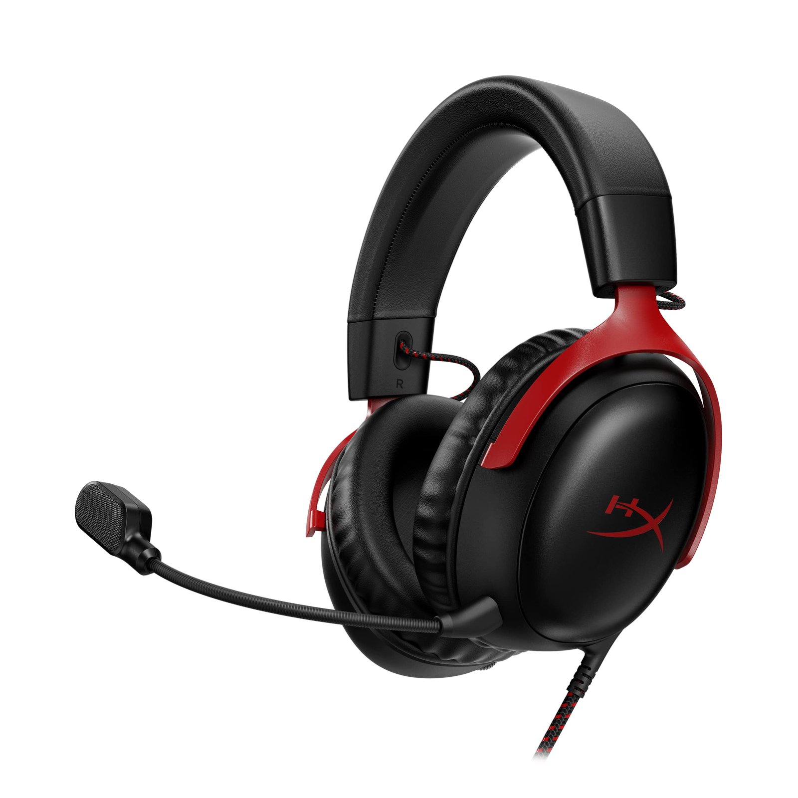 HyperX Cloud III–Smartchoice Wired Gaming Over Ear Headset, Pc, Ps5, Xbox Series X|S, Angled 53Mm Drivers, DTS, Memory Foam, Durable Frame, Ultra-Clear 10Mm Mic, USB-C, USB-A, 3.5Mm–Black/Red(727A9AA)
