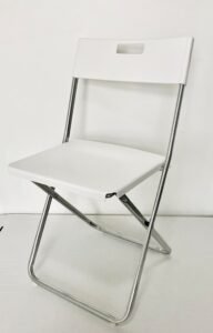 Ikea Metal Gunde – Folding Chair, White, 875 Grams