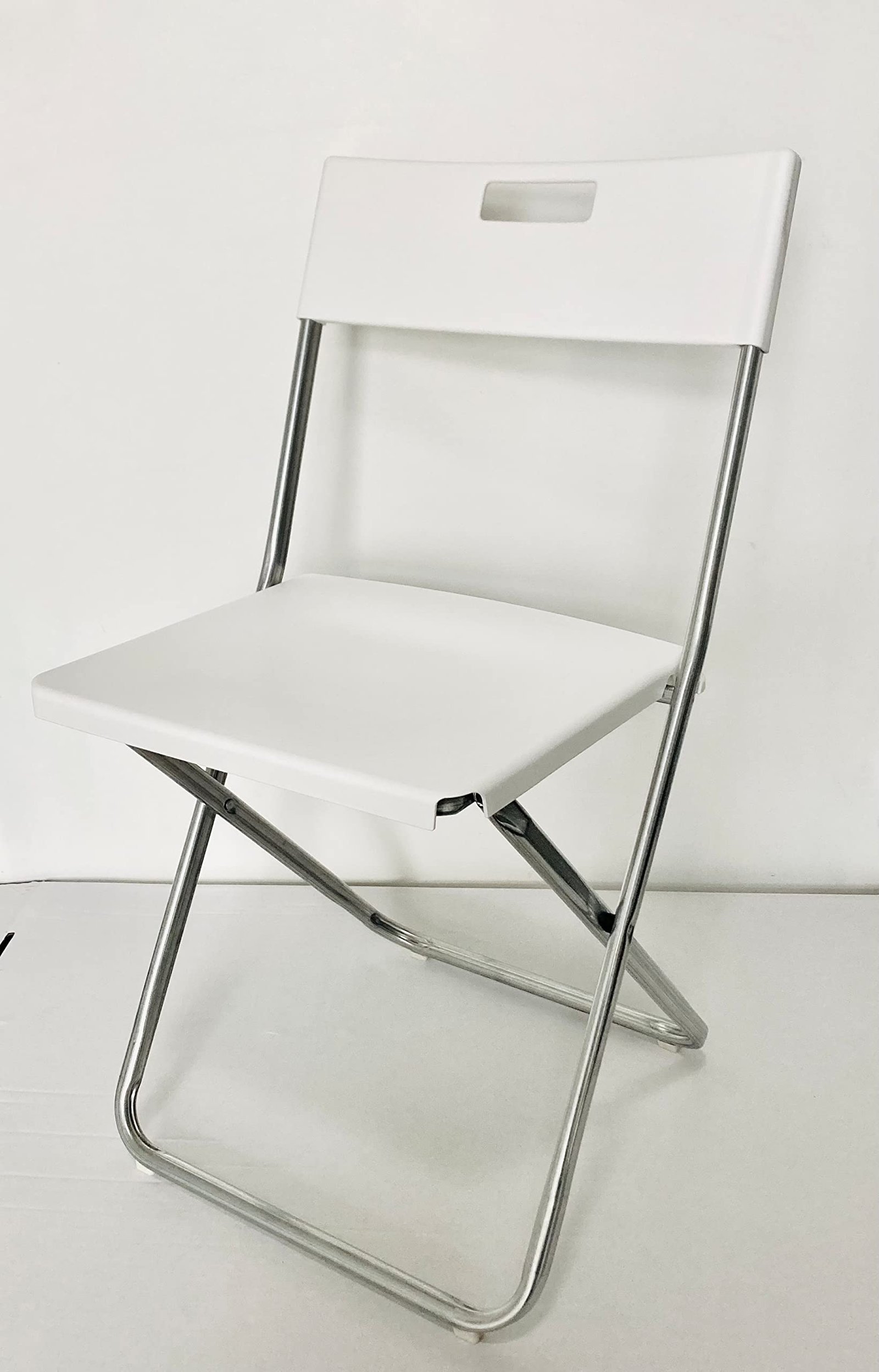 Ikea Metal Gunde – Folding Chair, White, 875 Grams
