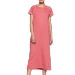Amazon Brand – Symbol Women Cotton Calf Length Regular Fit Nighty | Night Dress (Available in Plus Sizes)