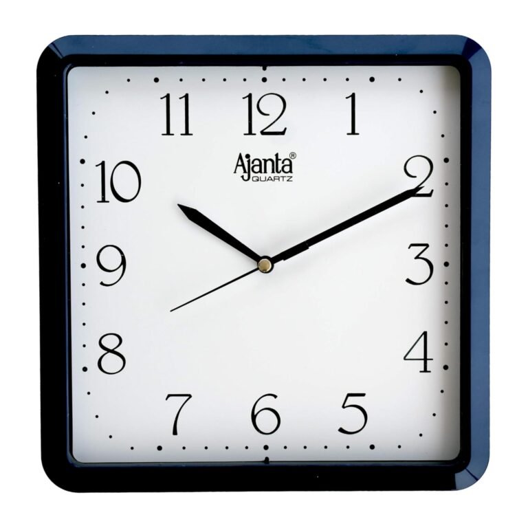 Ajanta Plastic Step Movement Wall Clock (Blue, 9 Inch) – Analog
