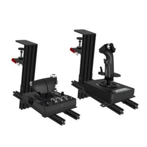 Hikig 2 Set Desk Mount Compatible with Thrustmaster HOTAS Warthog Joystick, PC Throttle and HOTAS Also Support Other Flight Game Device – Black