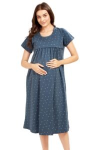 AV2 Women’s Cotton Floral Calf Length Maternity Nighty