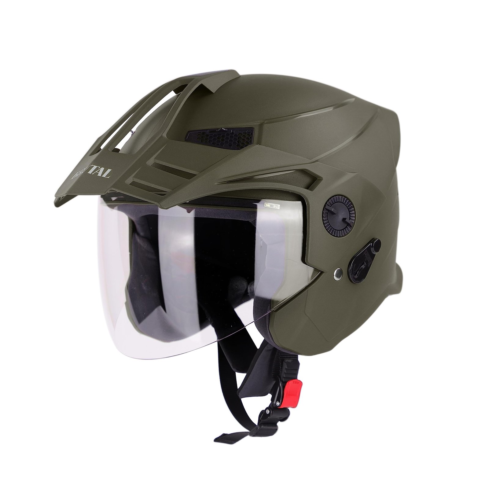 Steelbird SBH-23 Brutal ISI Certified Open Face Helmet Men and Women with Skull Cap
