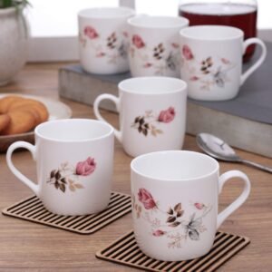 Clay Craft Ceramic Coffee Cup – Set Of 6, Multicolor, 200ml
