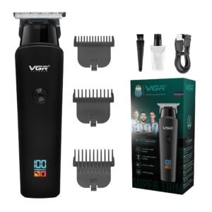 VGR V-937 Professional Hair Trimmer for Men, Rechargeable Beard Trimmer & Body Trimmer, Up to 1 Year Runtime on Single Charge, 500 Min Long Battery Life, Low Noise, LED Display, 2 Year Warranty