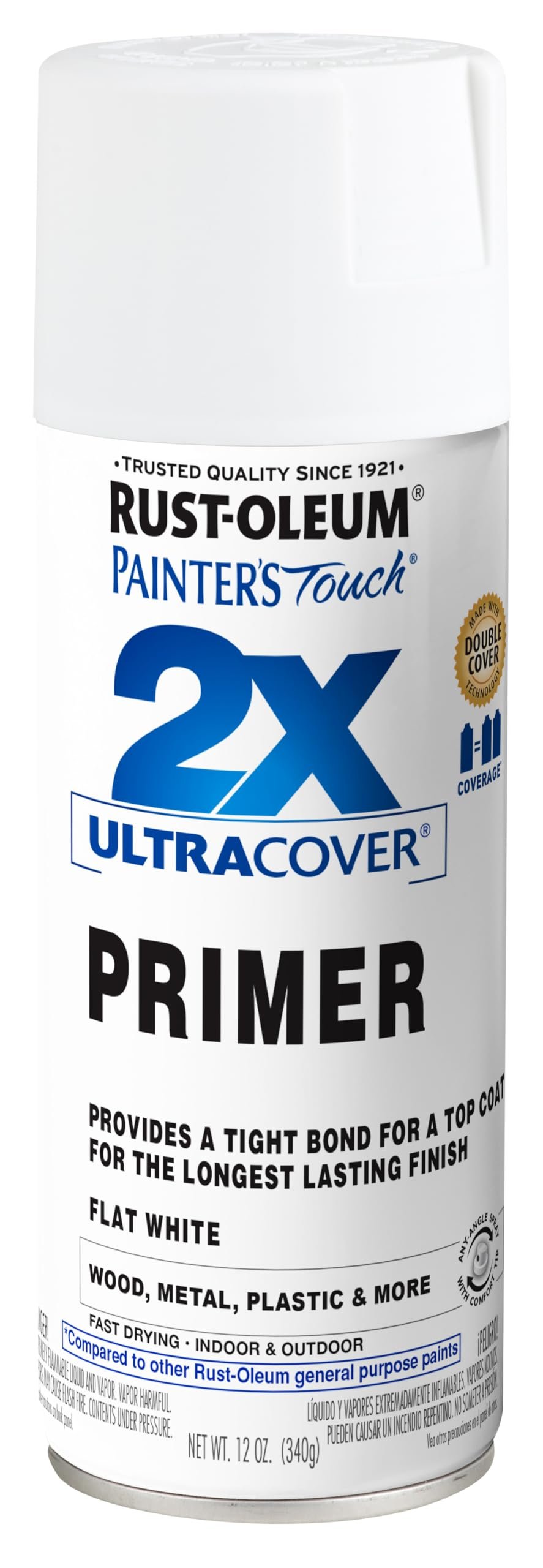 Rust-Oleum 249058 Painter’s Touch Ultra Cover 2x Primer Spray Paint – WHITE