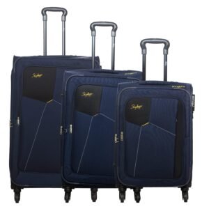 Skybags Rubik Set of 3 Soft Case (S+M+L) Trolley Bags, Blue
