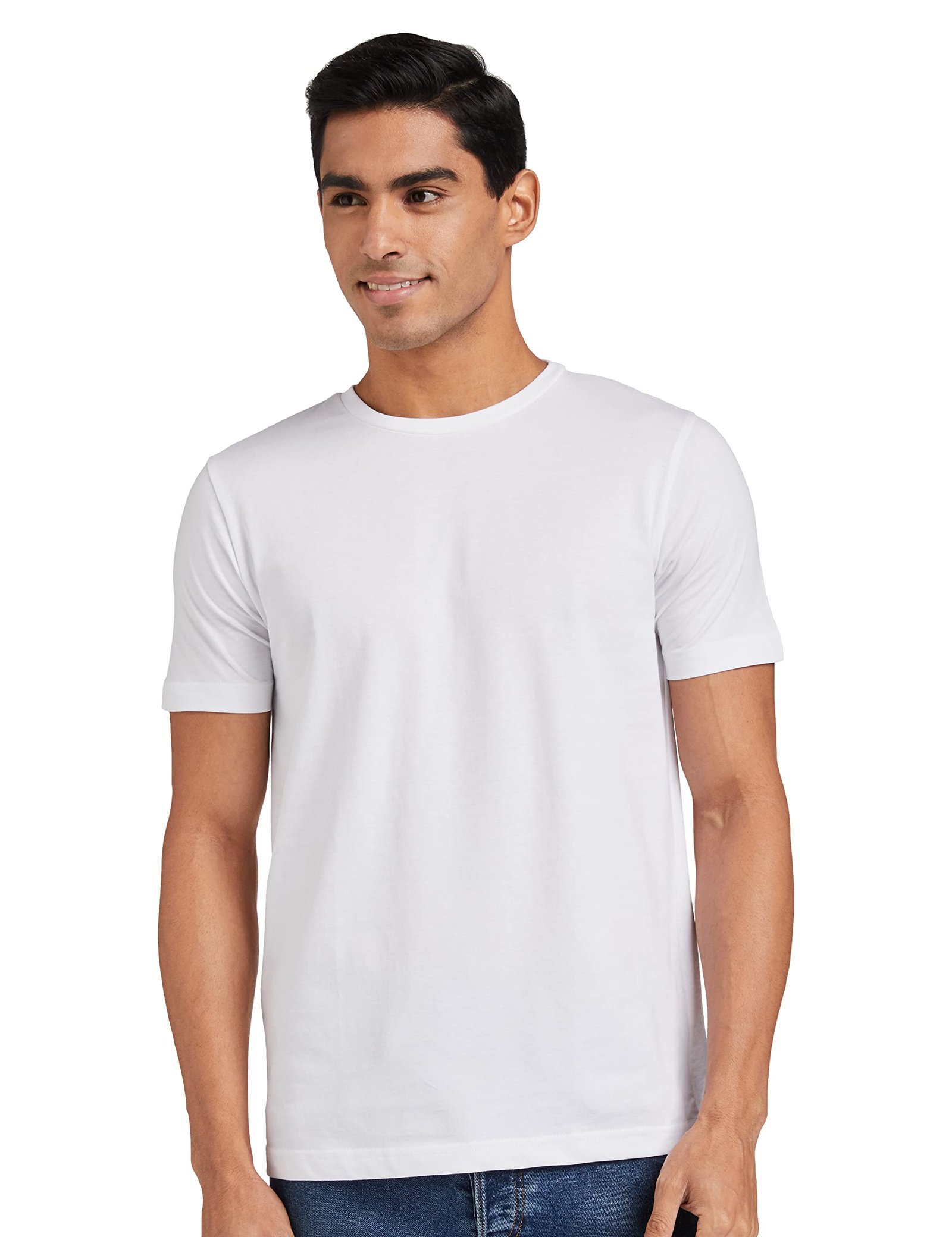 Amazon Brand – Symbol Men’s Solid Cotton T Shirt | Round Neck | Half Sleeve | Plain-Regular Fit (Available in Plus Sizes)