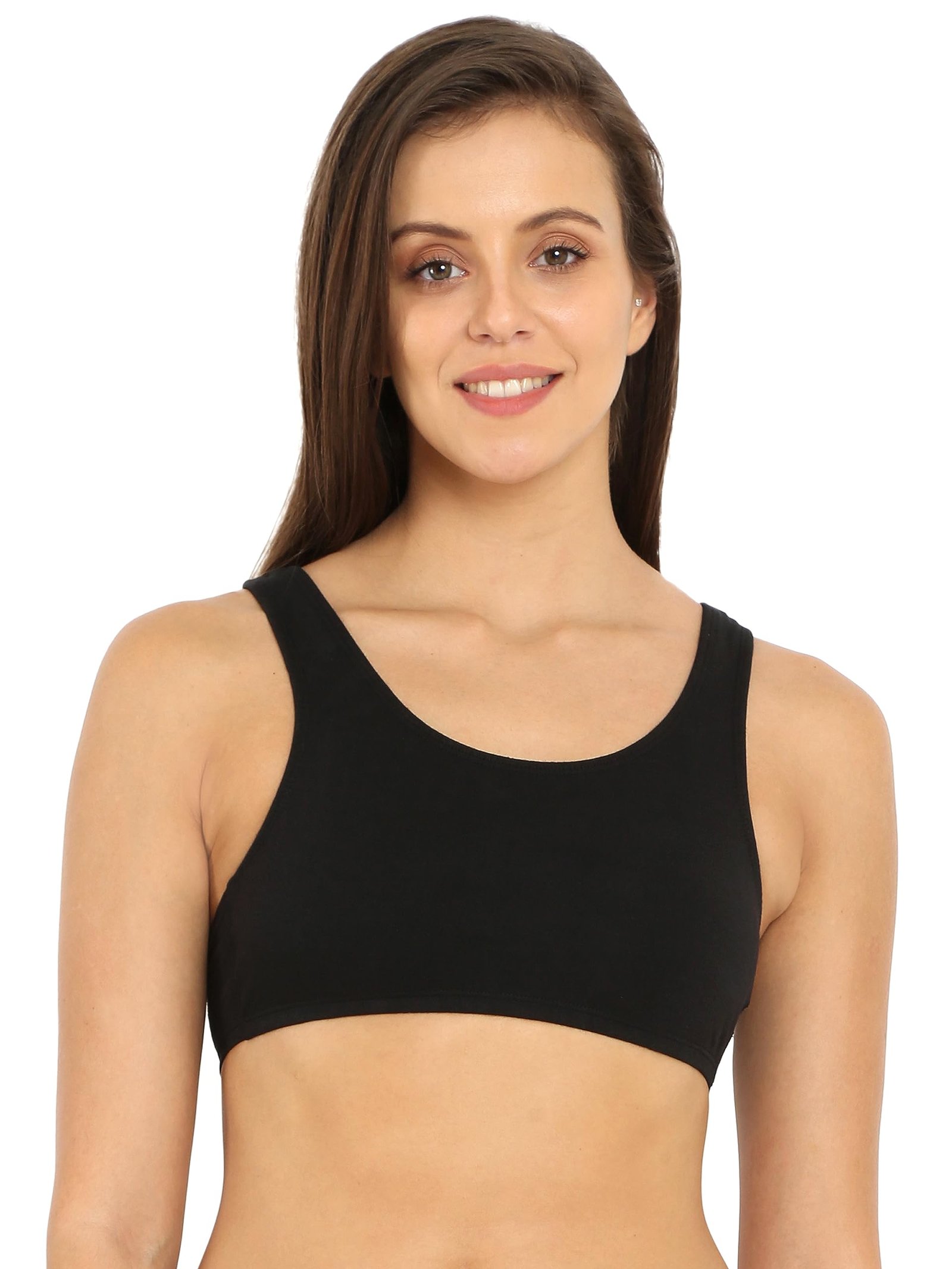 Jockey 1582 Women Super Combed Cotton Elastane Stretch Slip On Crop Top