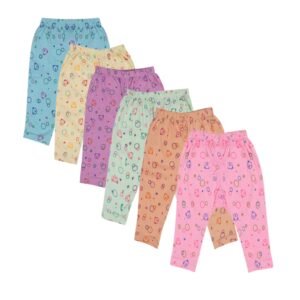 TIXY Baby Boys and Baby Girls 100% Pure Cotton All Over Printed Pyjama/Pajama Avialable in 6 Multicolor Designs (Regular Fit) (Pack of 6)