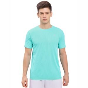 TECHNOSPORT Men’s Slim Fit Polyester Activewear Sports T-Shirt with Moisture-Wicking Comfort for Workout, Running & Gym