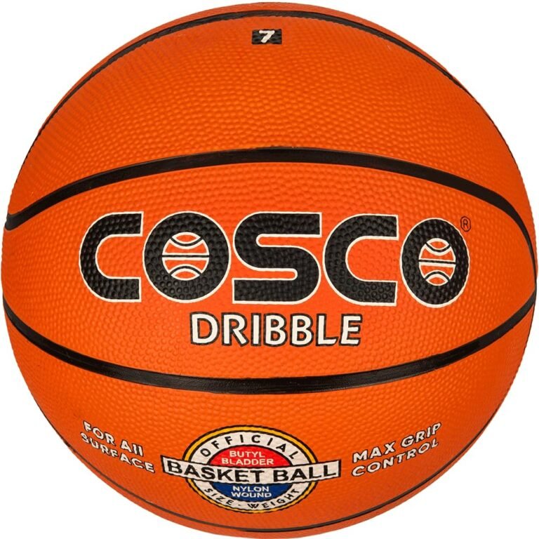 Cosco Nylon Dribble Rubber Basket Ball (Size – 7, Orange)