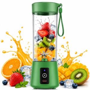 6 Blade Juicer Mixer Grinder Mini, Portable Blender for Smoothies & Juices, Smoothie Maker, Milkshake Blenders, Portable Juice Maker Bottle, USB Rechargeable Bottle Juicer Blender