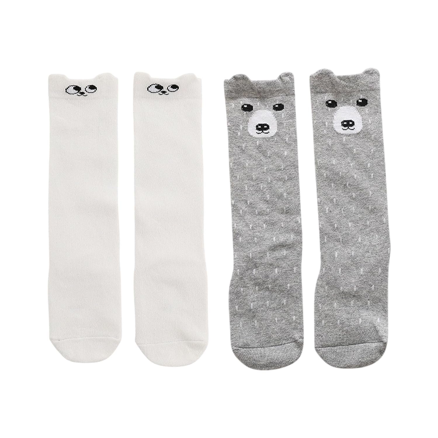 SYGA Baby Socks Over-The-Knee,Non Slip,Socks For Baby Thin Cotton Cartoon Pattern Socks