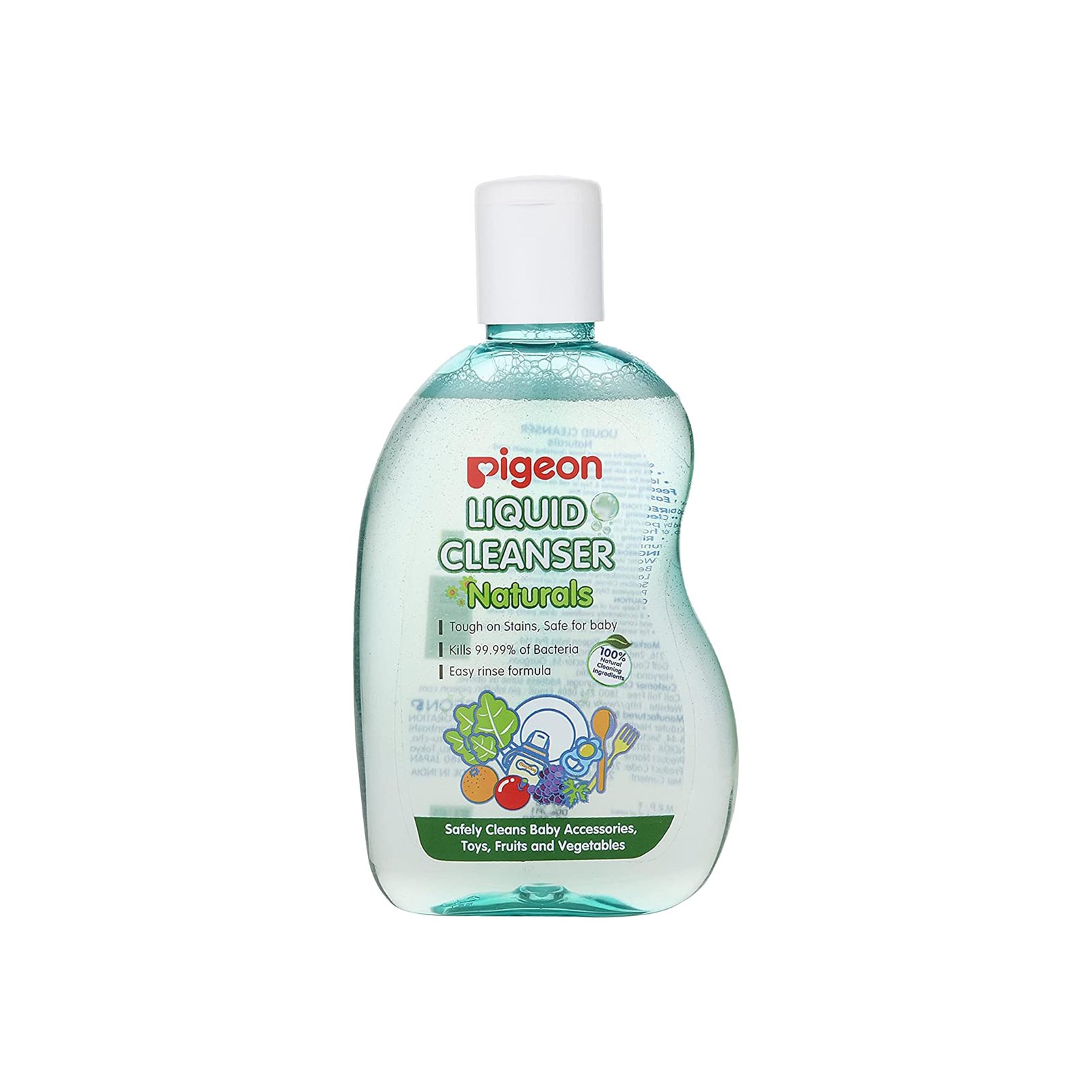 Pigeon Bottles Cleanser 200 ml (Green) | Safe for Feeding Bottles & Vegetables | Anti-Bacterial Bottle Wash | Removes Milk Residue & Odour