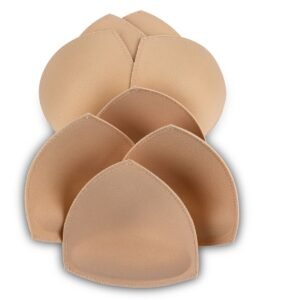 Bra Pad Inserts 4 Pairs, Bra Pads Sewn Padded for Sports Bra A/B or C/D,D/E Cup.