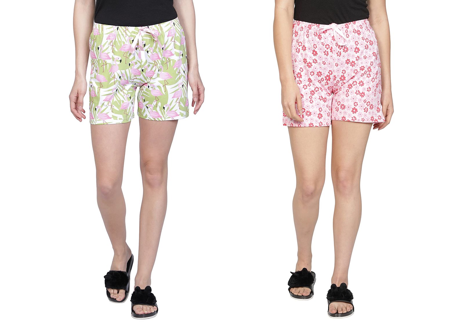 Club A9 Women’s Regular Fit Cotton Printed Shorts