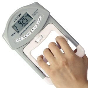 Camry Baseline Camry 200 Lbs / 90 Kgs Digital Hand Dynamometer Grip Strength Measurement Meter Auto Capturing Hand Grip Power Hand Strengtheners – Gray, Plastic