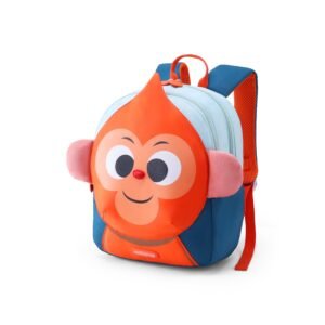 American Tourister Kiztopia02 Mnky Org/Dgn, Kids Character Backpack,Age 2-4 Years, 2 Full Compartments 10 Ltrs Capacity – Unisex,Multicolor