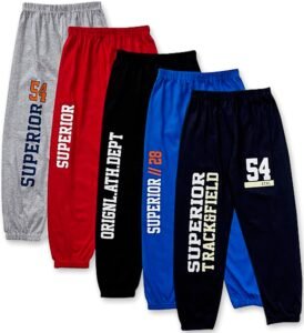T2F Boy’s Cotton Regular Fit Printed Track Pant (Pack of 5)