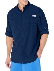 Columbia Men Polyester Blend Regular Fit Omni-Wick Tamiami,Hiking & Trekking Long Sleeve Shirt