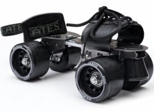 Jaspo Big Boss Adjustable Quad Roller Skates for Kids and Adults (6 Yrs & Above),Indoor Outdoor Wheels,Metal Body (21-27 cm Foot Length)| for Beginner & Advanced Skaters, Color-Black & Grey