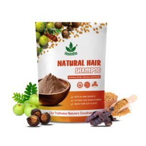 Havintha Natural Hair Shampoo With Herbal Amla Reetha Shikakai And Methi Dana Powder For Men & Women, Totally Organic | Paraben And Sulphate Free Shampoo – 227gm (Pack of 1)