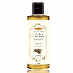 khadi Pure Castor Oil For Hair Growth – 100% Cold-Pressed, Deep Hydration for Hair, Skin & Nails, Promotes Thicker Hair, Adds Natural Shine, Versatile Beauty Oil 100ml
