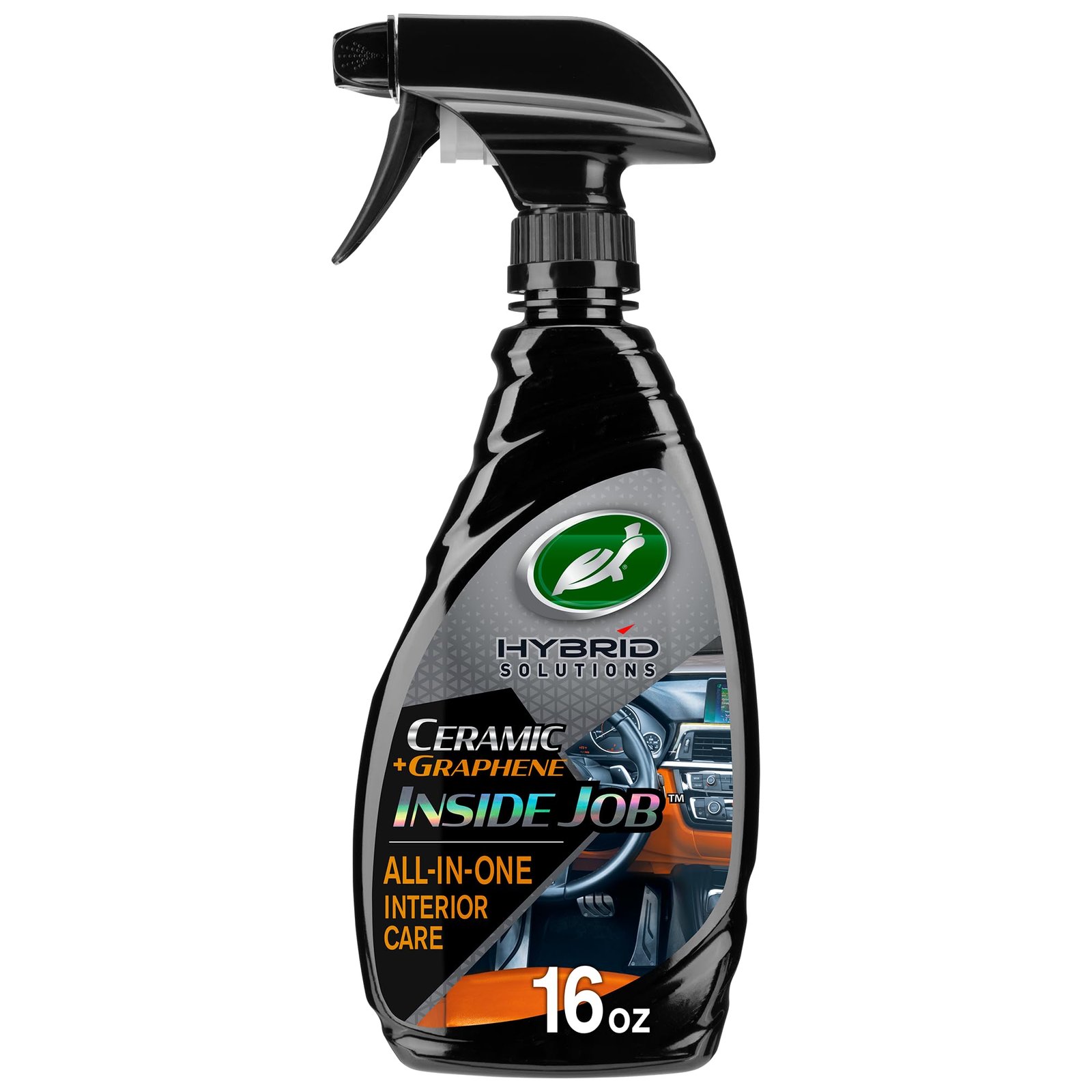 Turtle Wax Hybrid Solutions Inside Job, All Purpose Ceramic Car Interior Cleaner and Protectant, 473ml, Cleans, Deodorises and Protects Leather, Vinyl Rubber and Plastic, Fresh Scent