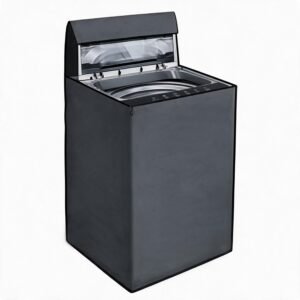 Yellow Weaves Top Load Fully Automatic Washing Machine Cover for 6 kg, 6.5 kg, 7kg, 7.5 kg & 8kg Waterproof & Dust-Proof Top Loading Machine Protective Cover (Dimensions- 59x59x86 cm, Grey)