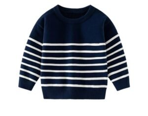 GTWO Warm Casual Outfit | Stylish Knitted Woolen Sweater for Kids | Round Neck Winter Wear for Baby Boys & Girls