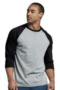 TOP PRO Men’s 3/4 Sleeve Casual Raglan Jersey Baseball Tee Shirt