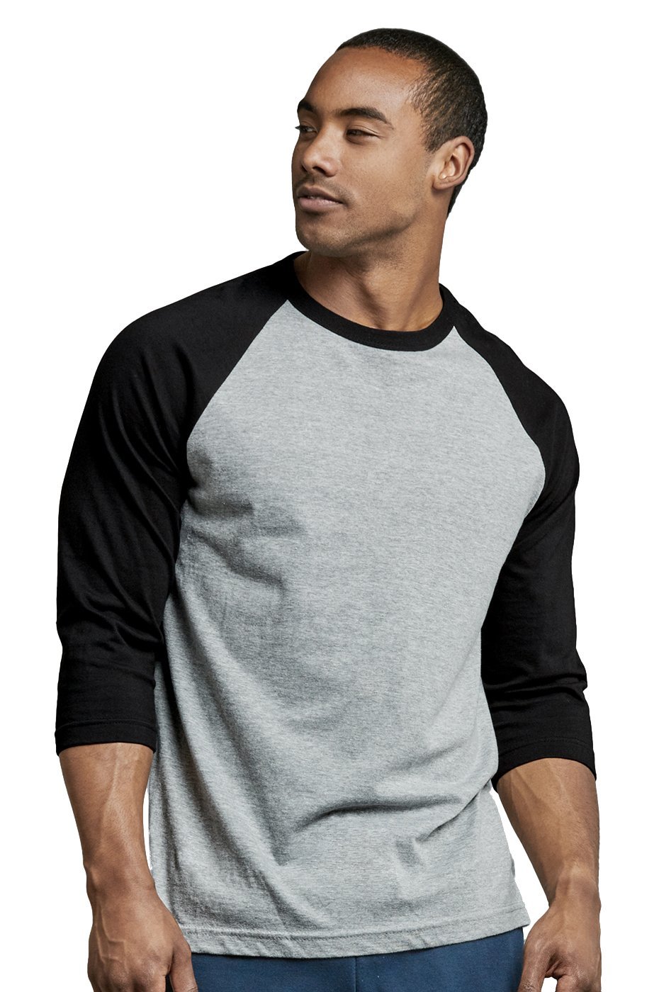 TOP PRO Men’s 3/4 Sleeve Casual Raglan Jersey Baseball Tee Shirt