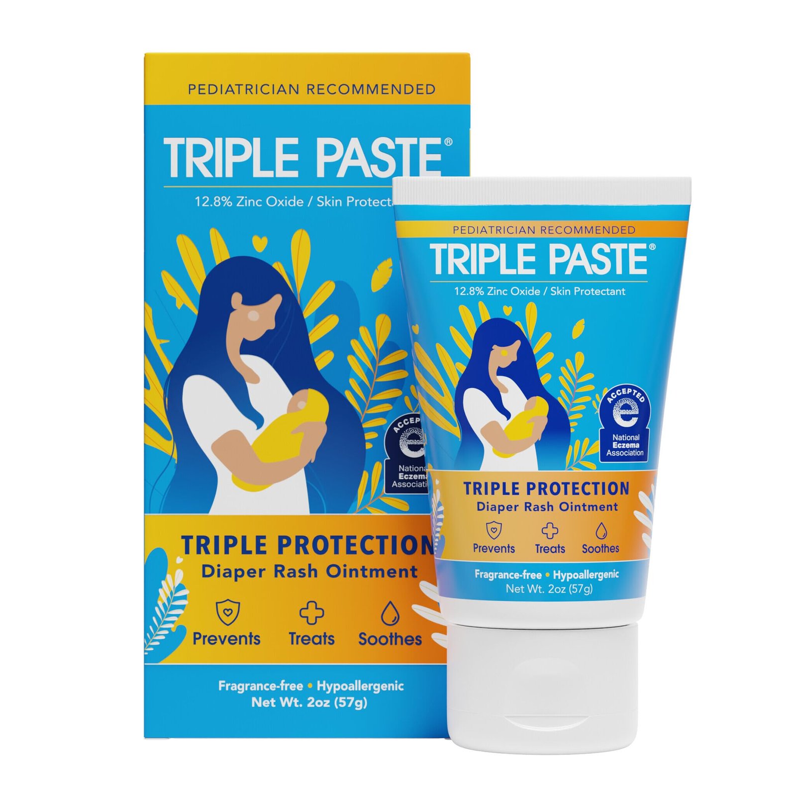 Triple Paste Medicated Ointment for Diaper Rash, 2 Ounce