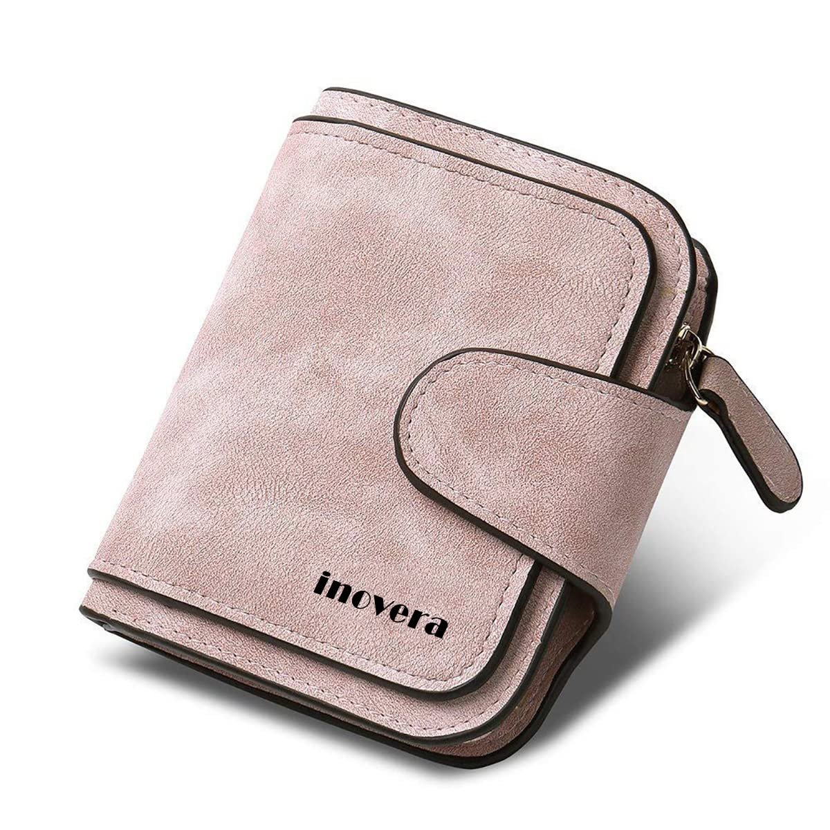 INOVERA (LABEL)Women’s Vegan Leather Tri-fold Fashion Card Coin Holder Small Wallet (KK29)