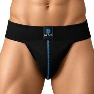 Boldfit Gym Supporter for Men Sports Underwear for Workout in Gym Stretchable Cotton Supporter for Gym Workout Quick Dry, Moisture Wicking Supporter for Cricket, Gym, Running Black