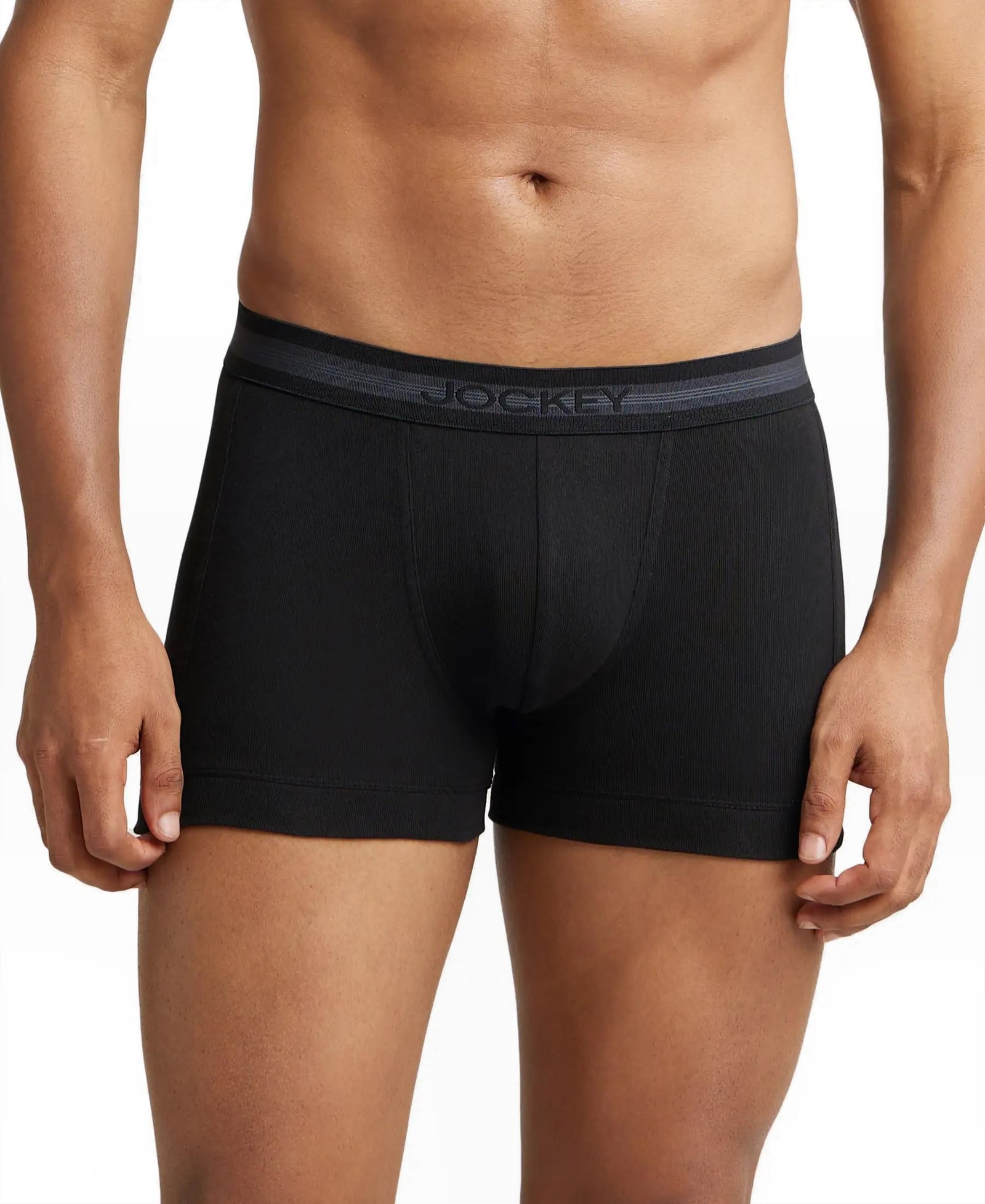 Jockey 1015 Men’s Super Combed Cotton Rib Solid Trunk with Stay Fresh Properties
