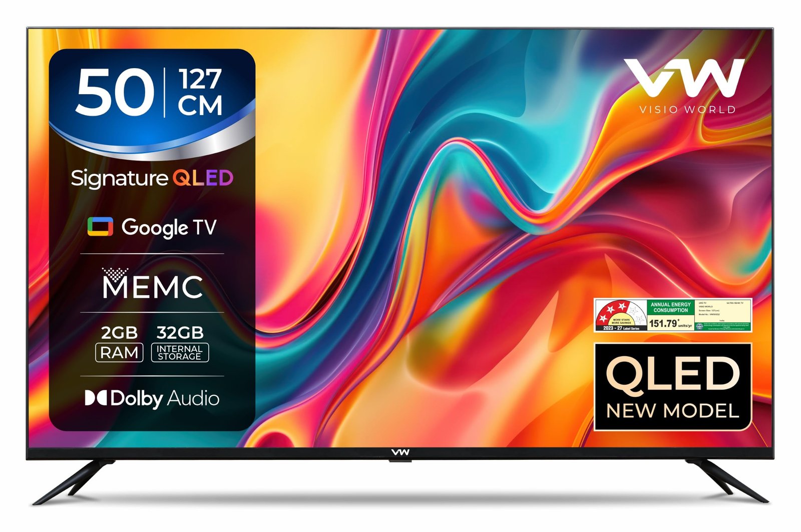 VW Visio World 127 cm (50 inches) Pro Series 4K Ultra HD Smart QLED Google TV VW50GQ2