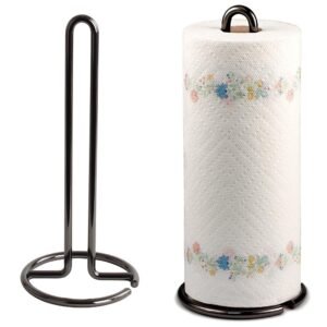 Kundi Wrought Iron Kitchen Tissue Paper roll Holder (Black)