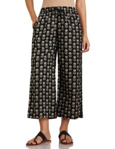 Amazon Brand – Myx Women Cotton Relaxed Fit Palazzo (Available in Plus Sizes)