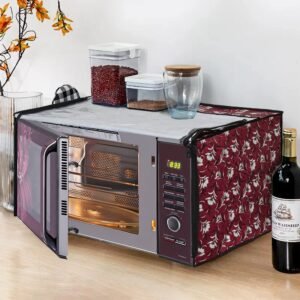 Glassiano Microwave Oven Cover for LG 28 Litre Convection Microwave Oven MC2886BRUM, Black