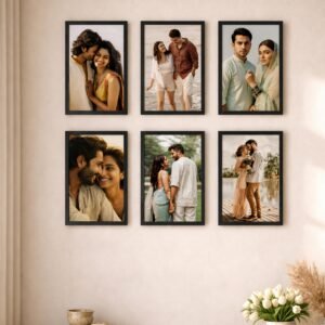 Art Street Premium Photo Frame for living room, Classic Aesthetic Design Photo Frames for Photograph, Art Work, Kids Room Set of 6 (8×12 Inch, Black)