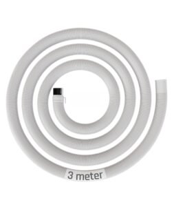 BUILDSKILL Semi-Automatic Washing Machine Drain Pipe 3 Meters | In-Built Anti-Slip Hook | Leakproof Solid Built | Flexible Design | 5-8Kg Washing Machine Pipe Outlet Drain (Pack of 1- White)