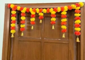 SPHINX Artificial Marigold Garlands Door Toran Set (yellow and orange, 1 Piece)