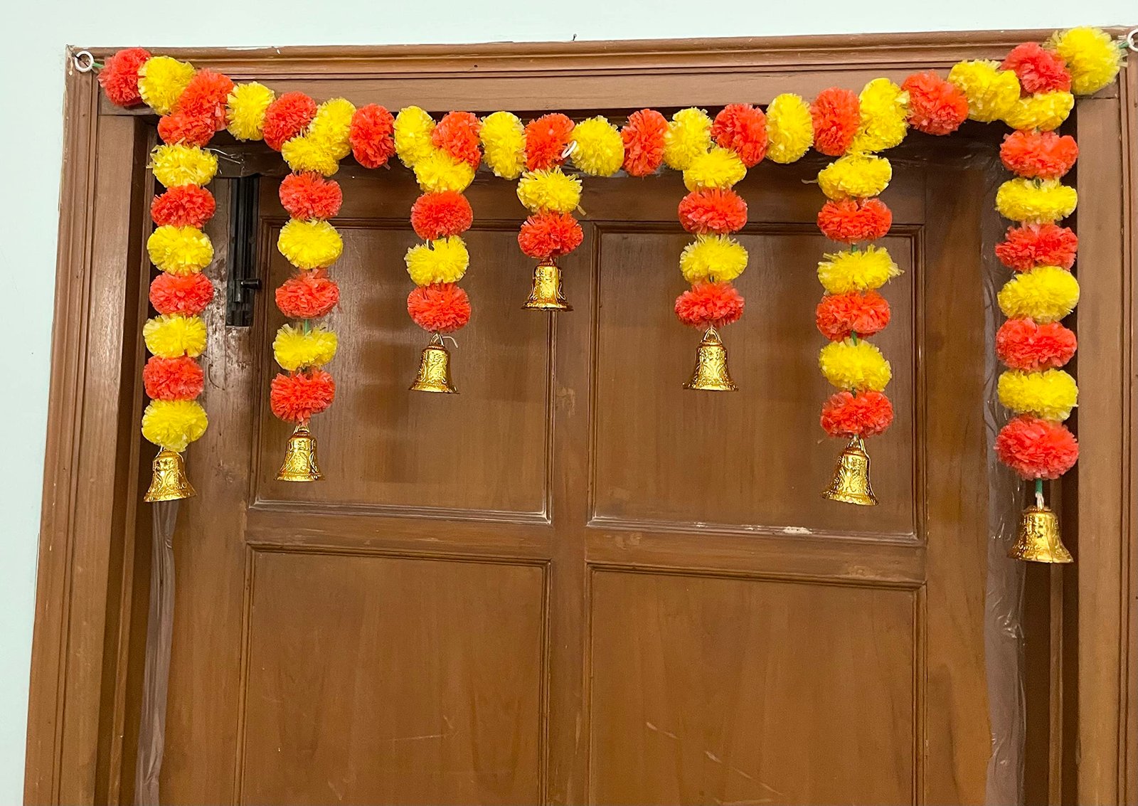SPHINX Artificial Marigold Garlands Door Toran Set (yellow and orange, 1 Piece)
