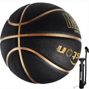 Senston Size 7 Basketball for Indoor & Outdoor Play | All-Weather PU Leather with Dust-Proof Grip | Official Game Ball for Men & Youth | Includes Air Pump & Needle