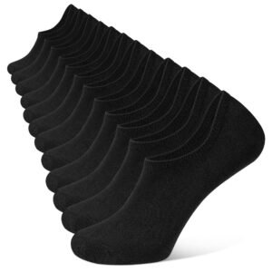 YOJOOM Men’s Invisible Invisible Socks 6/7 – Non Slip Silicone Low Socks for Men