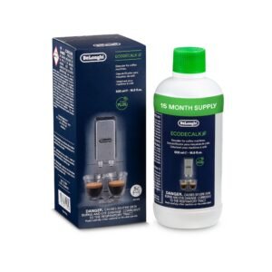 De’Longhi Brand Original Descaler for Coffee Machine, EcoDecalk 500 ml, 100% Natural (Plant Based) & Safe, Made in Italy, Preserves Authentic Coffee Flavor, Prolongs Machine Lifespan, Easy to Use
