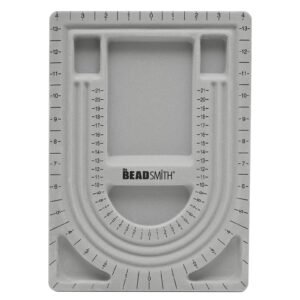 Beadsmith Bead Design Beading Board, 9 by 13-Inch, Grey Flock